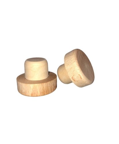 Fa tetejű szilikon dugó 26 mm - üvegpalackokhoz