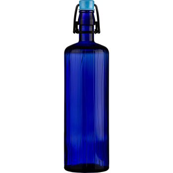   Rigata 1Literes KÉK üvegpalack pálinkás,vizes üveg KÉK csattal