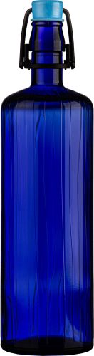 Rigata 1Literes KÉK üvegpalack pálinkás,vizes üveg KÉK csattal