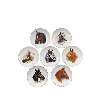 Kerámia tányér lovas (vegyes minta) nagy