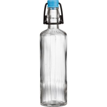   Rigata 0,5 Literes üvegpalack pálinkás,vizes üveg KÉK csattal