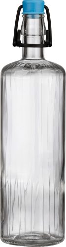 Rigata 1Literes üvegpalack pálinkás,vizes üveg KÉK csattal