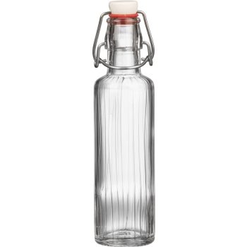 Rigata 0,2 Literes üvegpalack pálinkás üveg FÉM csattal