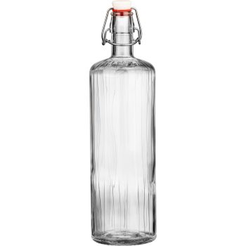 Rigata 1Literes üvegpalack pálinkás üveg FÉM csattal