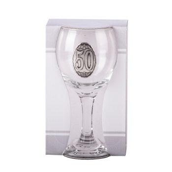 Ón címkés Boros üvegpohár Évszámos 50