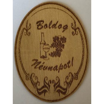Fa címke ovál Boldog Névnapot