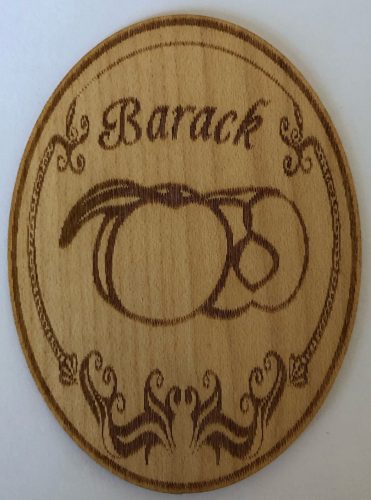 Fa címke ovál Barack