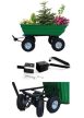 Kerti kocsi műanyag billenthető zöld