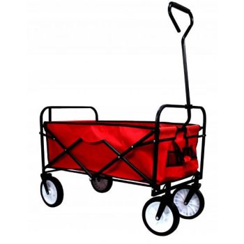 Strand kocsi összecsukható piros