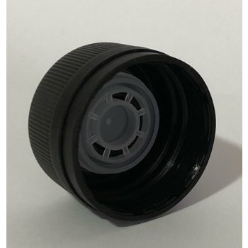 Csavarzár 31,5 fekete műanyag kiöntős - üvegpalackokhoz