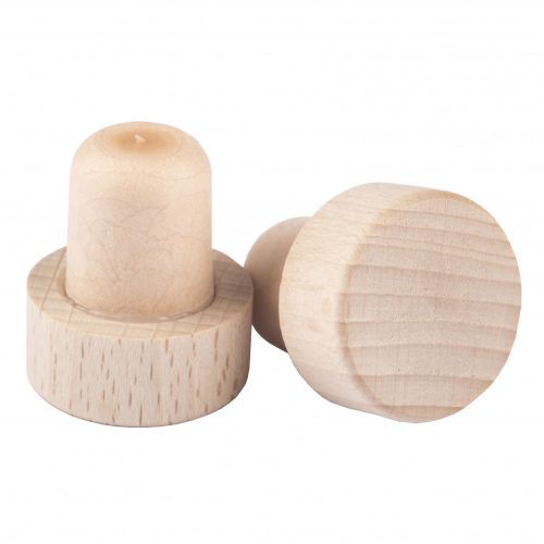 Fa tetejű szilikon dugó 18,5 mm - üvegpalackokhoz
